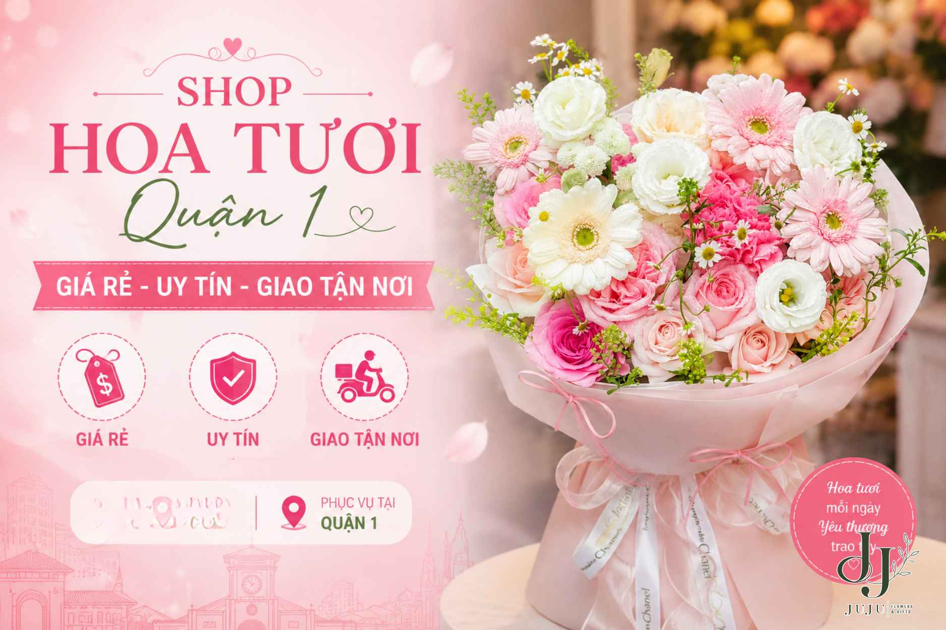 Shop hoa tươi quận 1 đẹp mà bạn nên mua