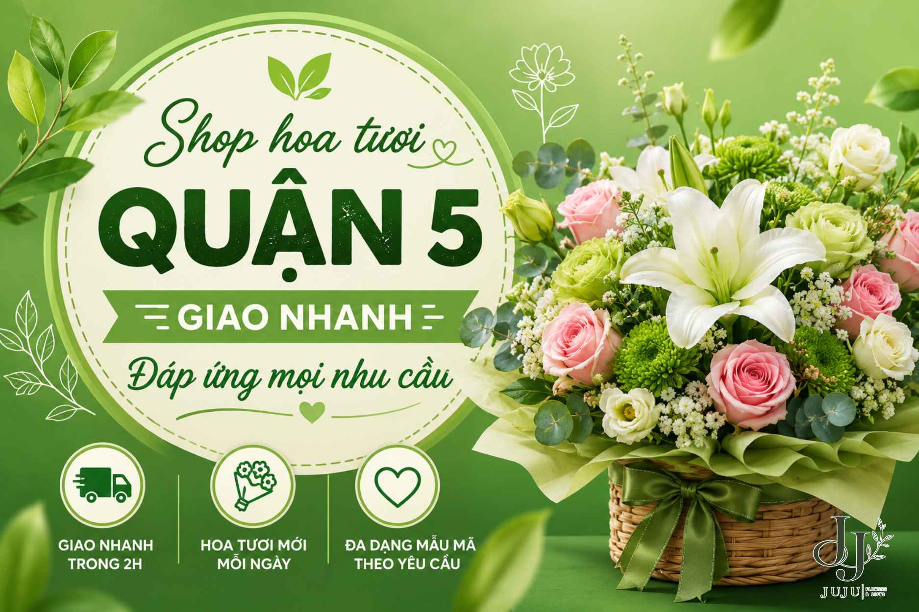 Lựa chọn shop hoa tươi đẹp quận 5 được yêu thích