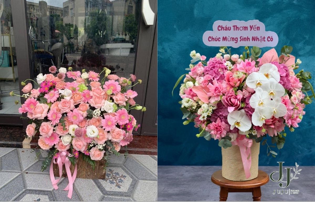 Lẵng hoa tươi đẹp, nhiều mẫu được lựa chọn 