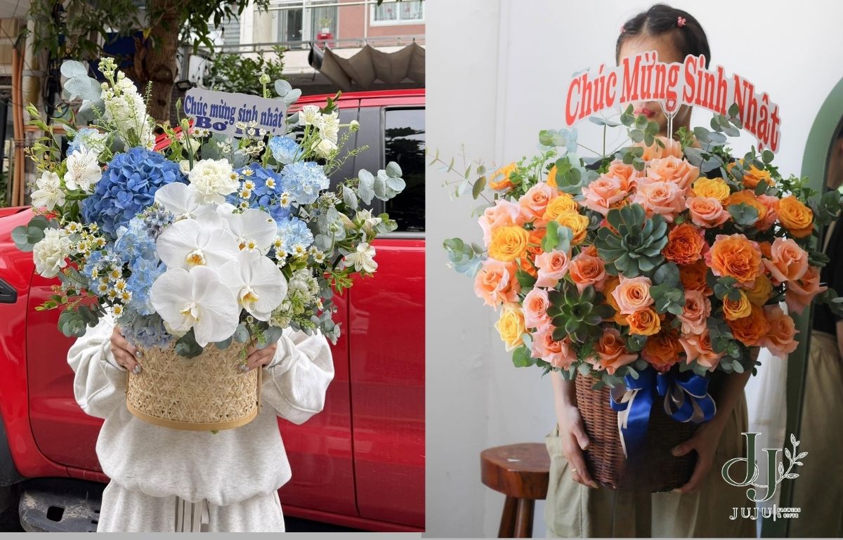 Lựa chọn giỏ hoa tươi cho người thân và bạn bè