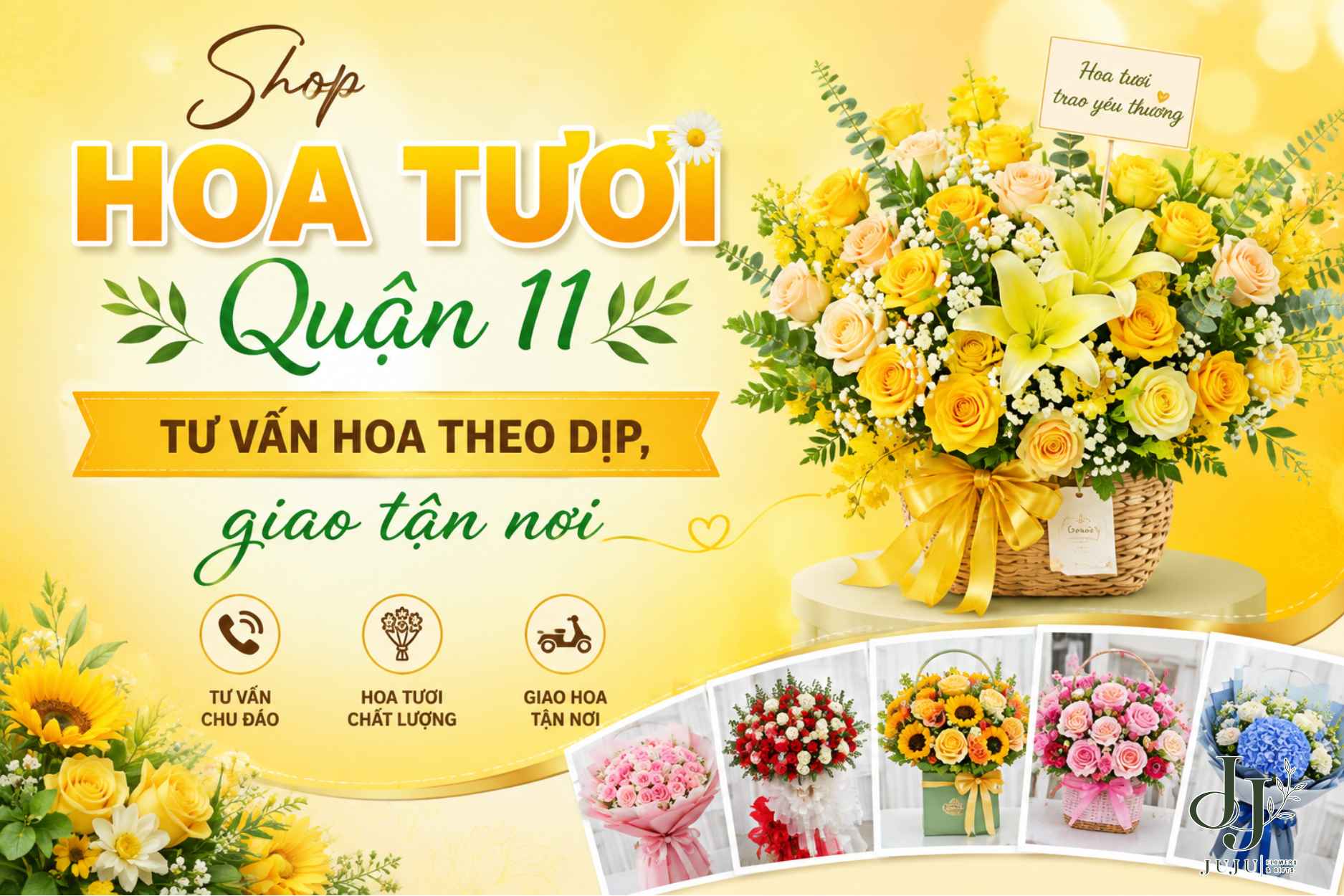 Mẫu hoa tươi đẹp ở quận 11 nên lựa chọn