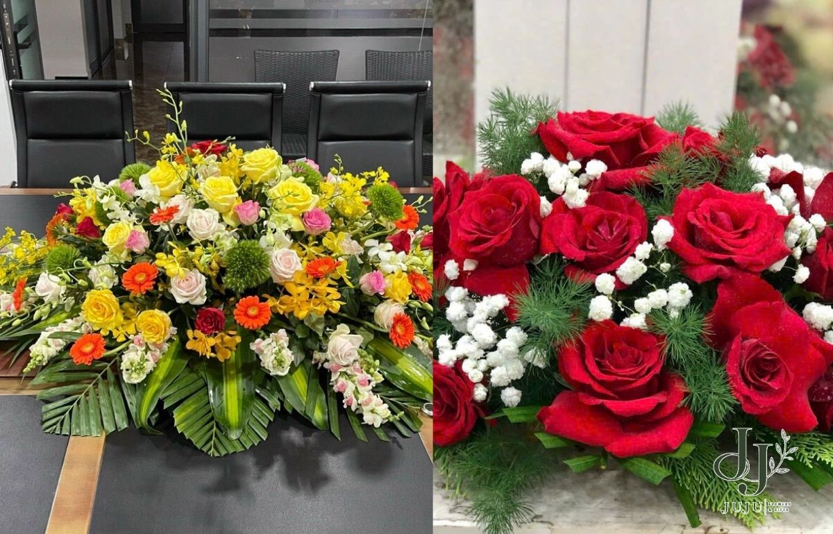 Hoa bàn chủ toạ sang trọng, đẹp 