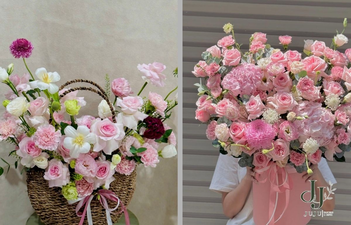 Giỏ hoa khai trương vừa phải, vừa túi tiền