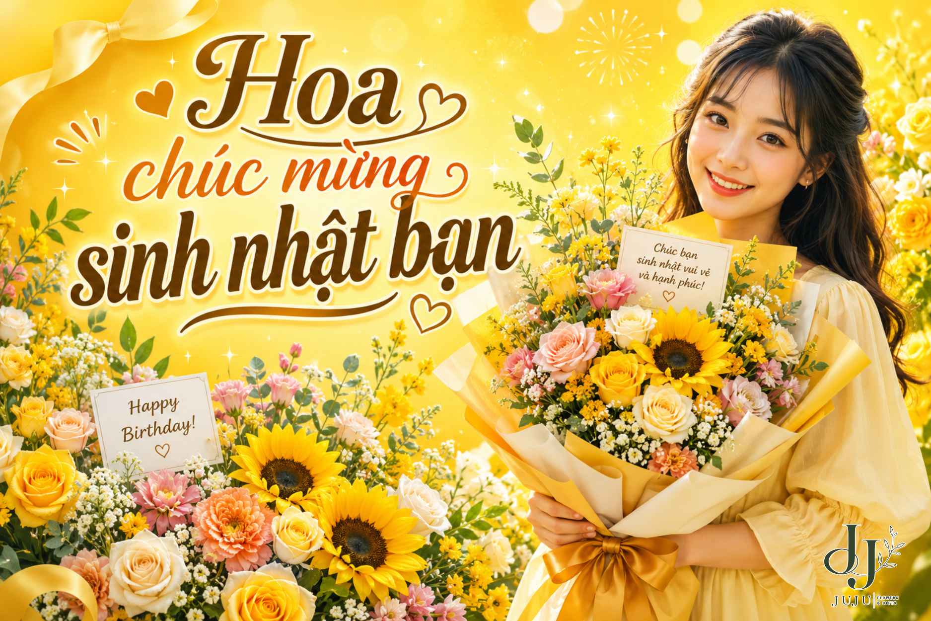 Lựa chọn mẫu hoa tặng sinh nhật bạn bè