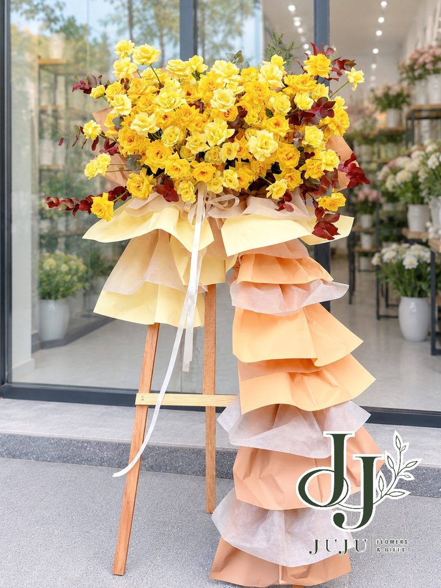 Kệ hoa hồng khai trương hiện đại HCM019