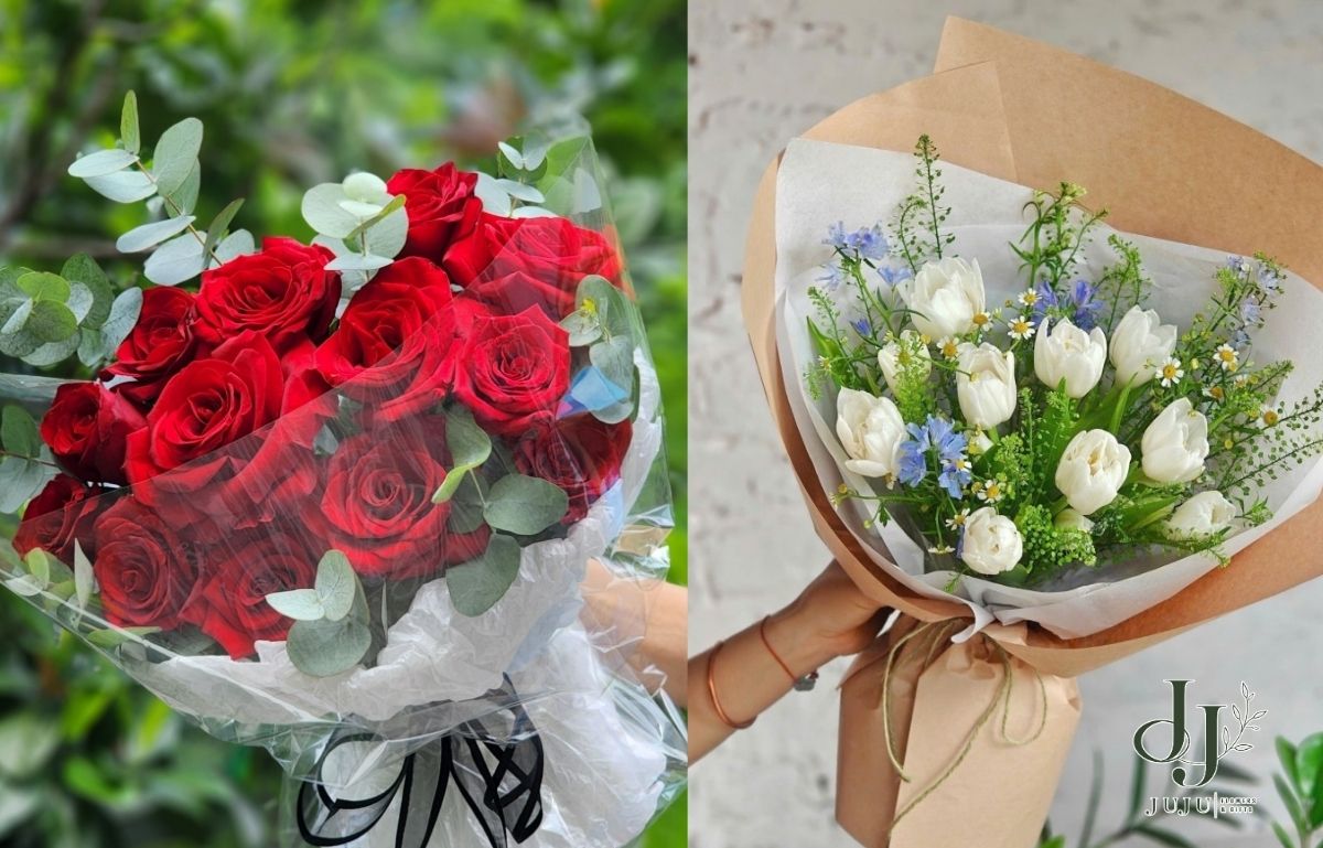 Bó hoa Hàn Quốc đẹp, nhiều mẫu lựa chọn 