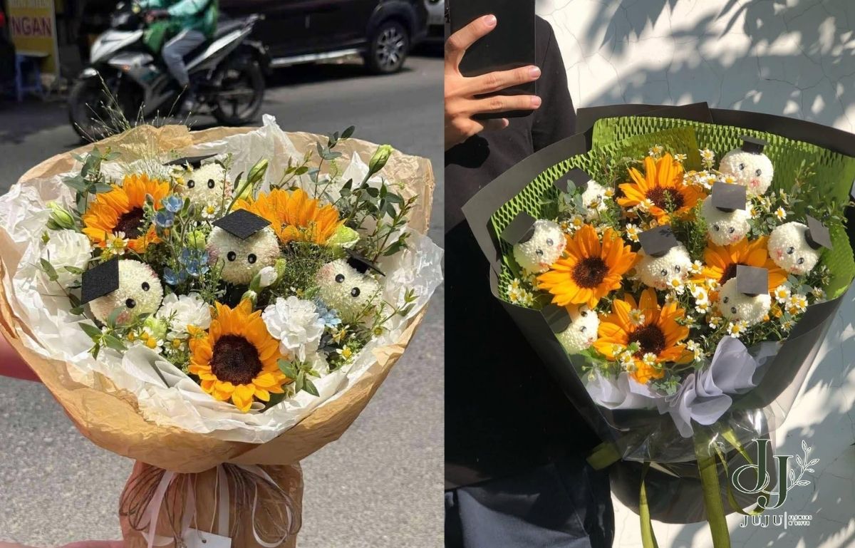 Hoa hướng dương mix đẹp giá rẻ 