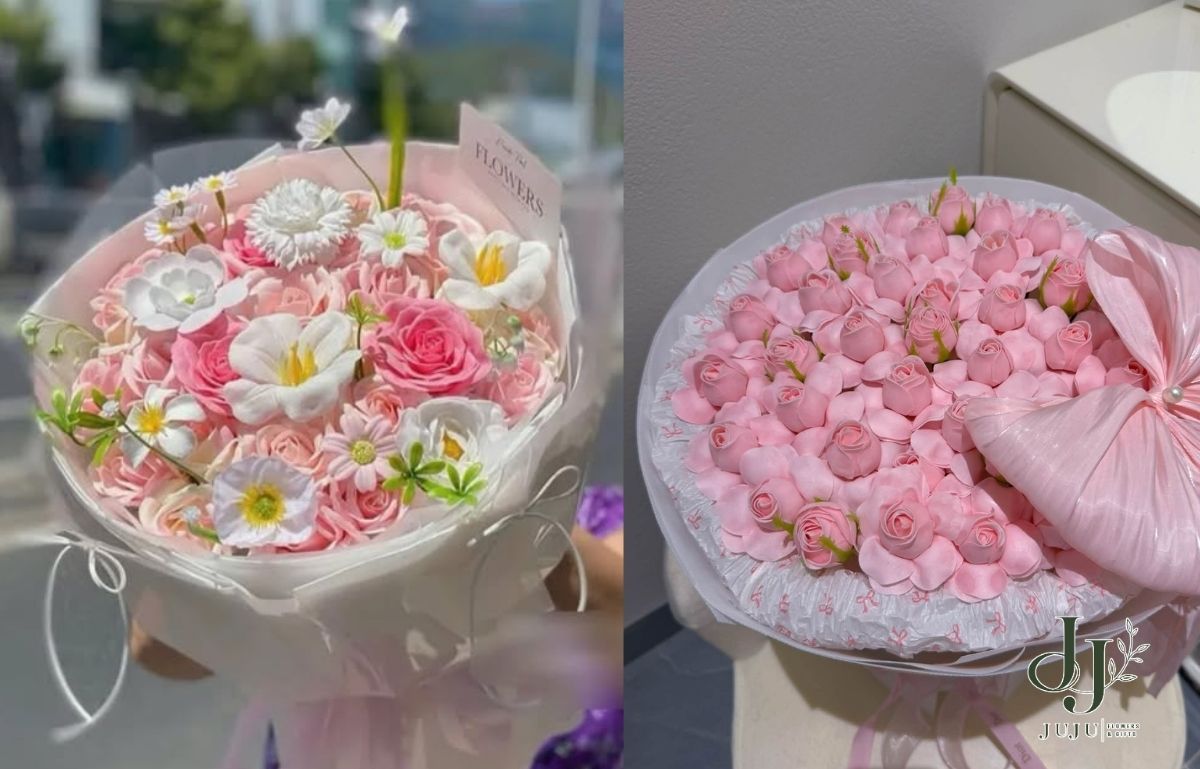 Hoa sáp để lâu được dành tặng cho người thân và bạn bè 