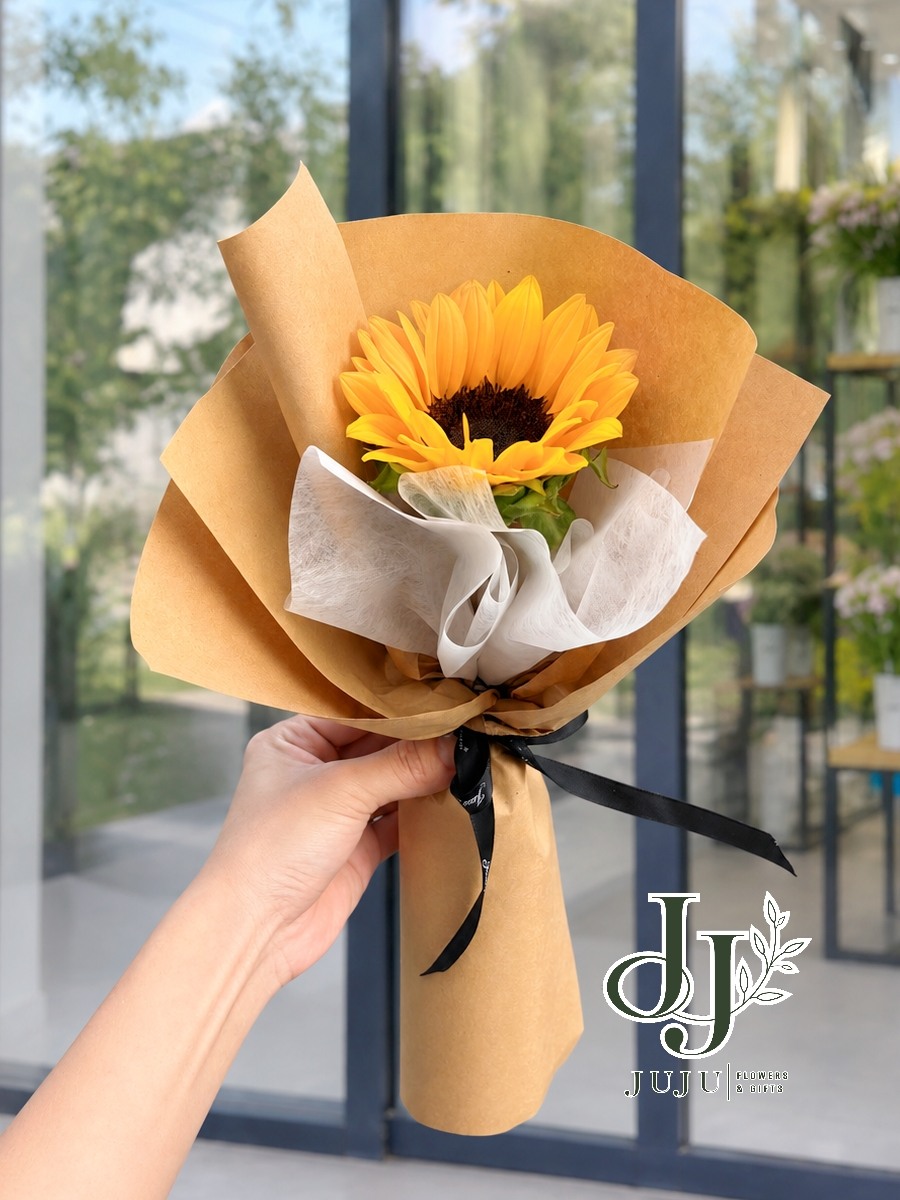 Bó hoa 1 bông hướng dương nhỏ BHT045