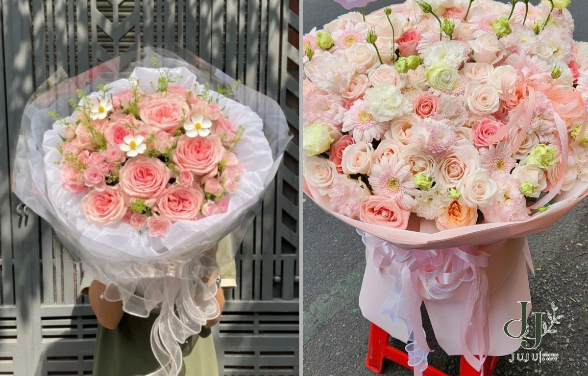 Bó hoa hồng tươi đẹp, sang trọng, giá rẻ hiện nay 