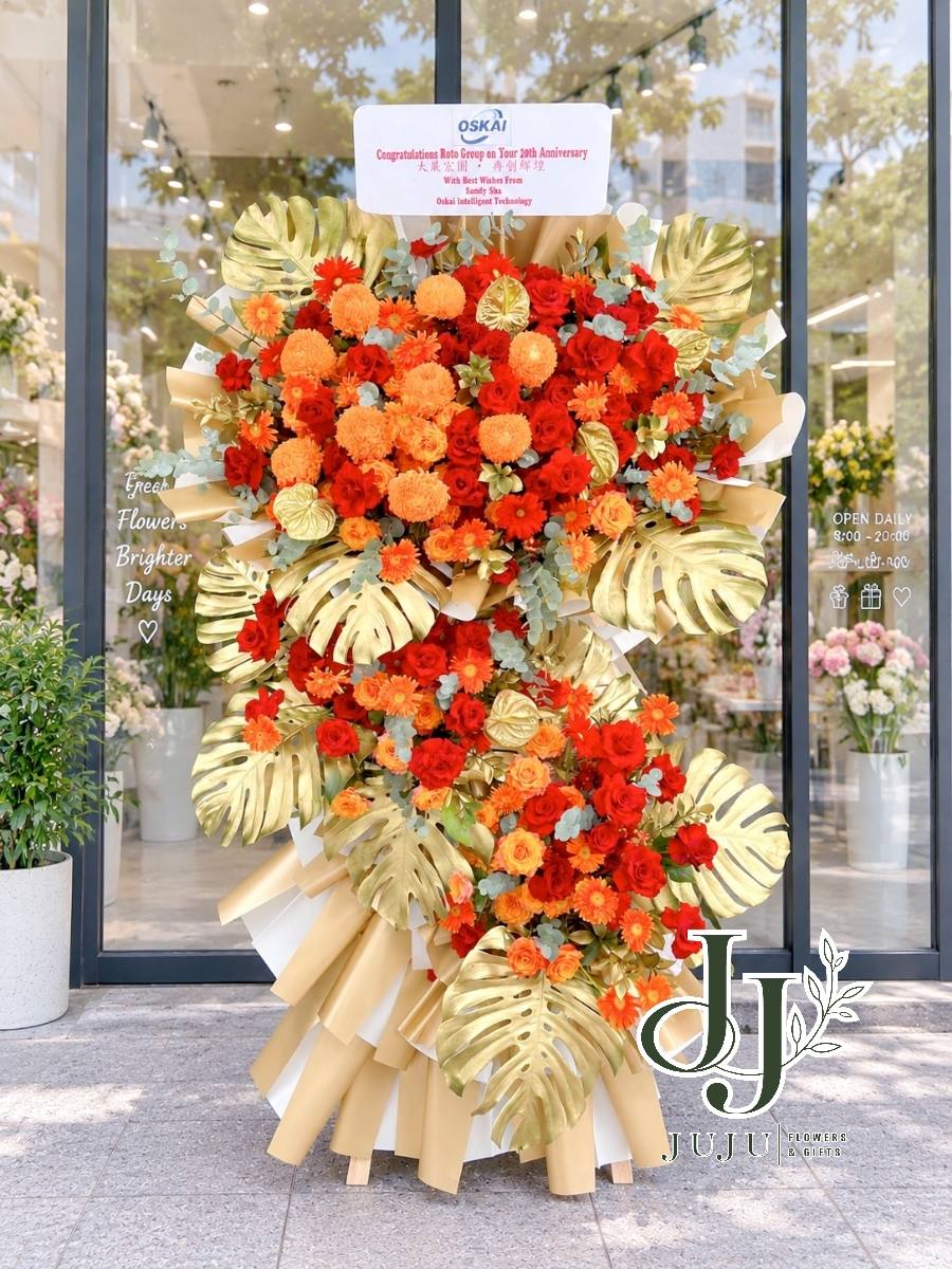 Kệ hoa khai trương Showroom HCM026