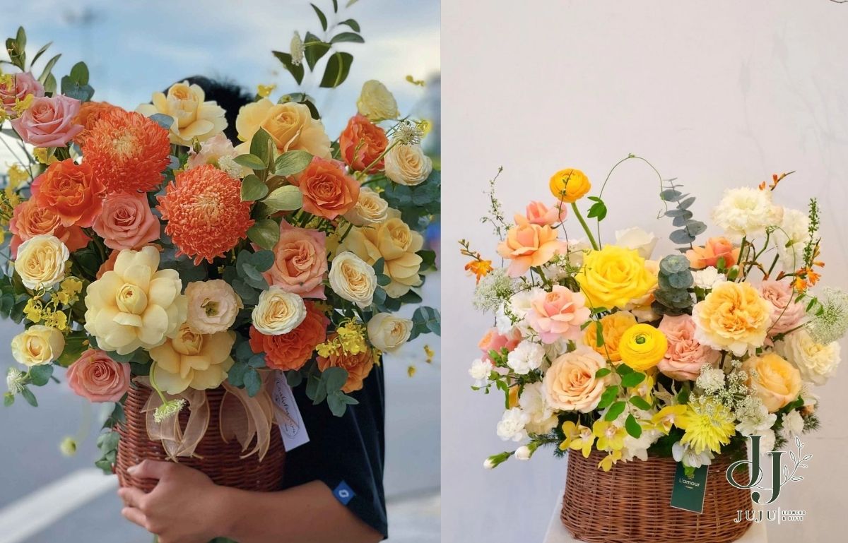Mẫu hoa tươi chúc mừng ngày 22 12