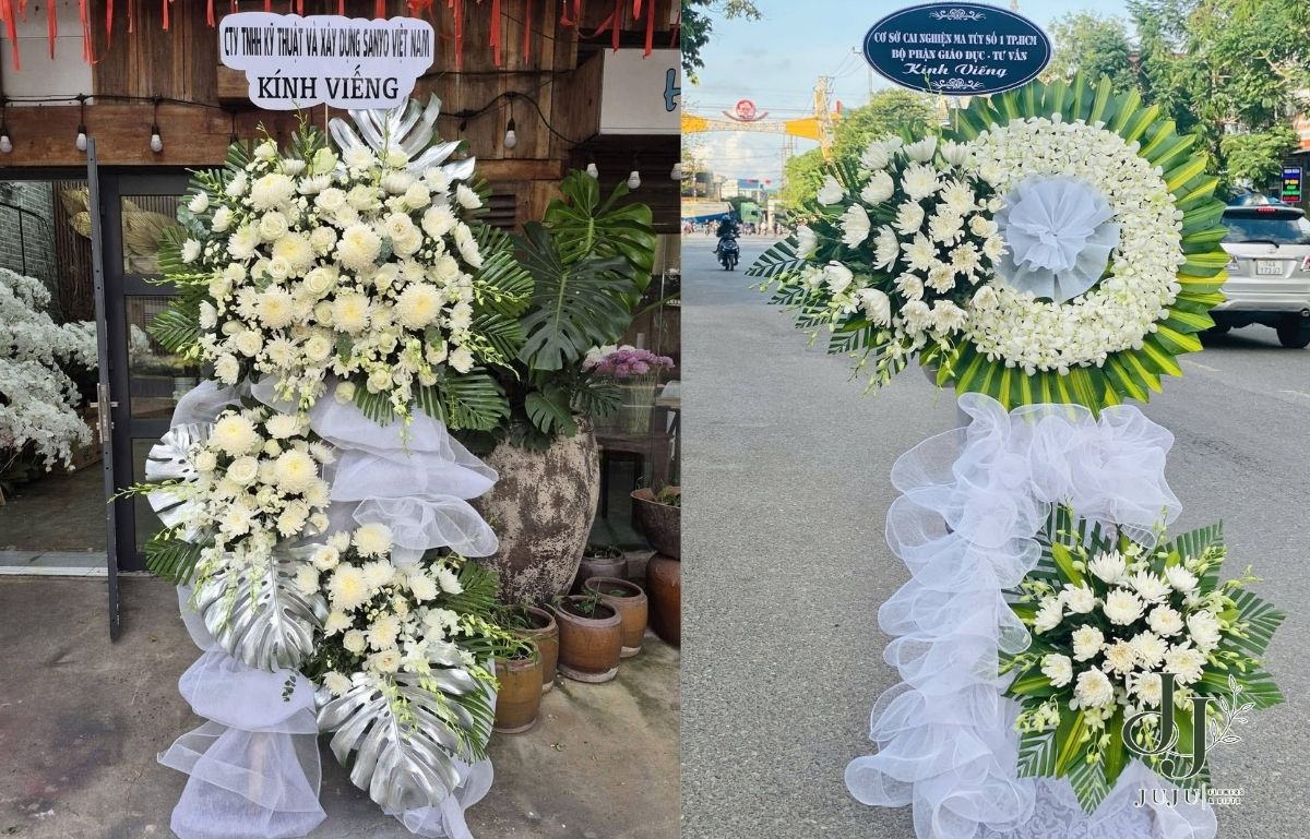 Hoa chia buồn nhiều mẫu sang trọng 