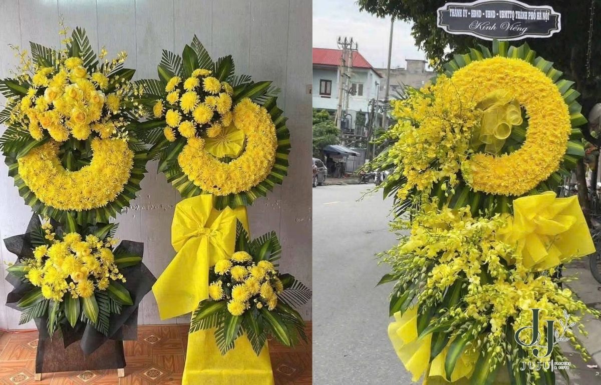Kệ hoa chia buồn tinh tế mà khách hàng lựa chọn