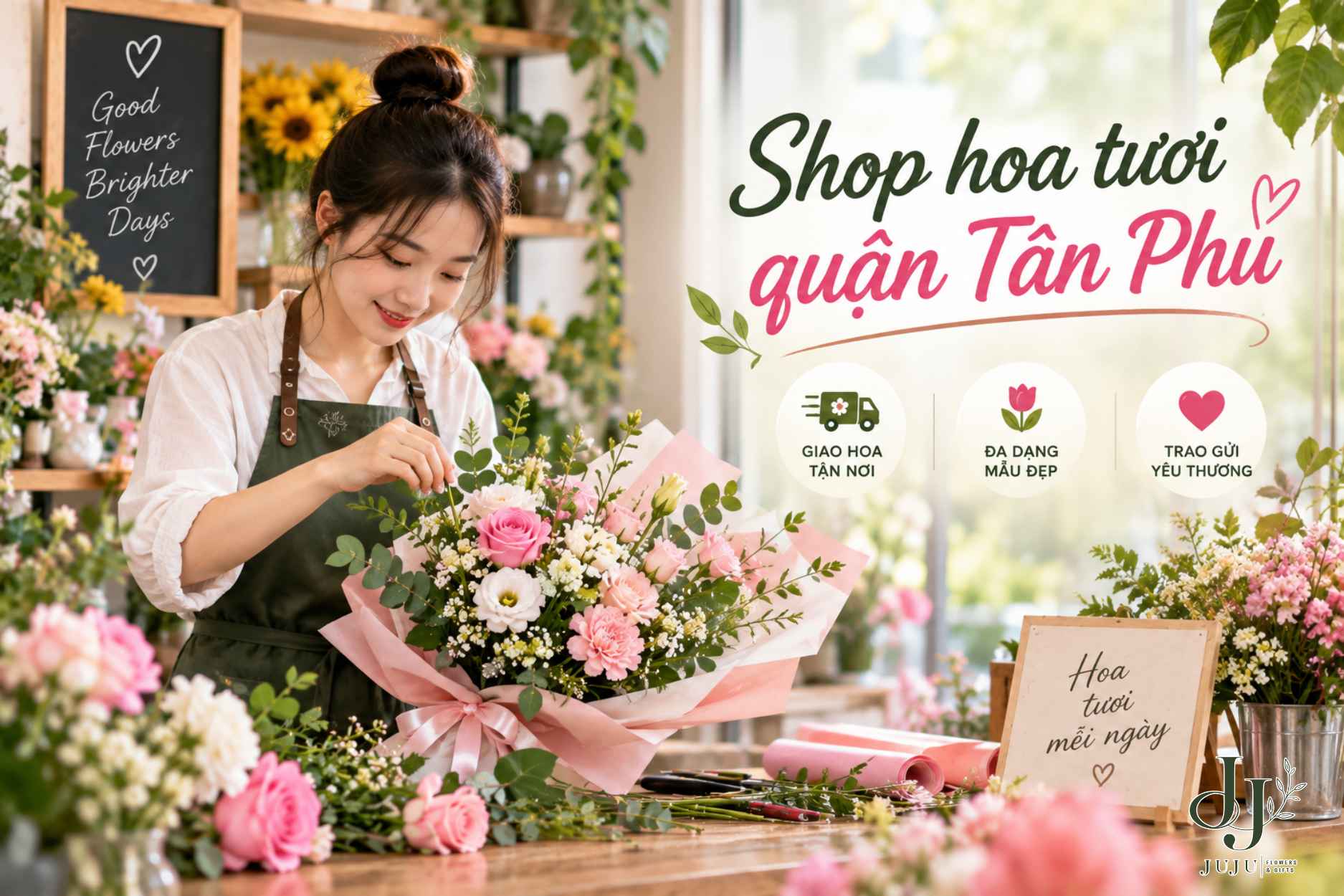 Shop hoa tươi ở quận Tân Phú