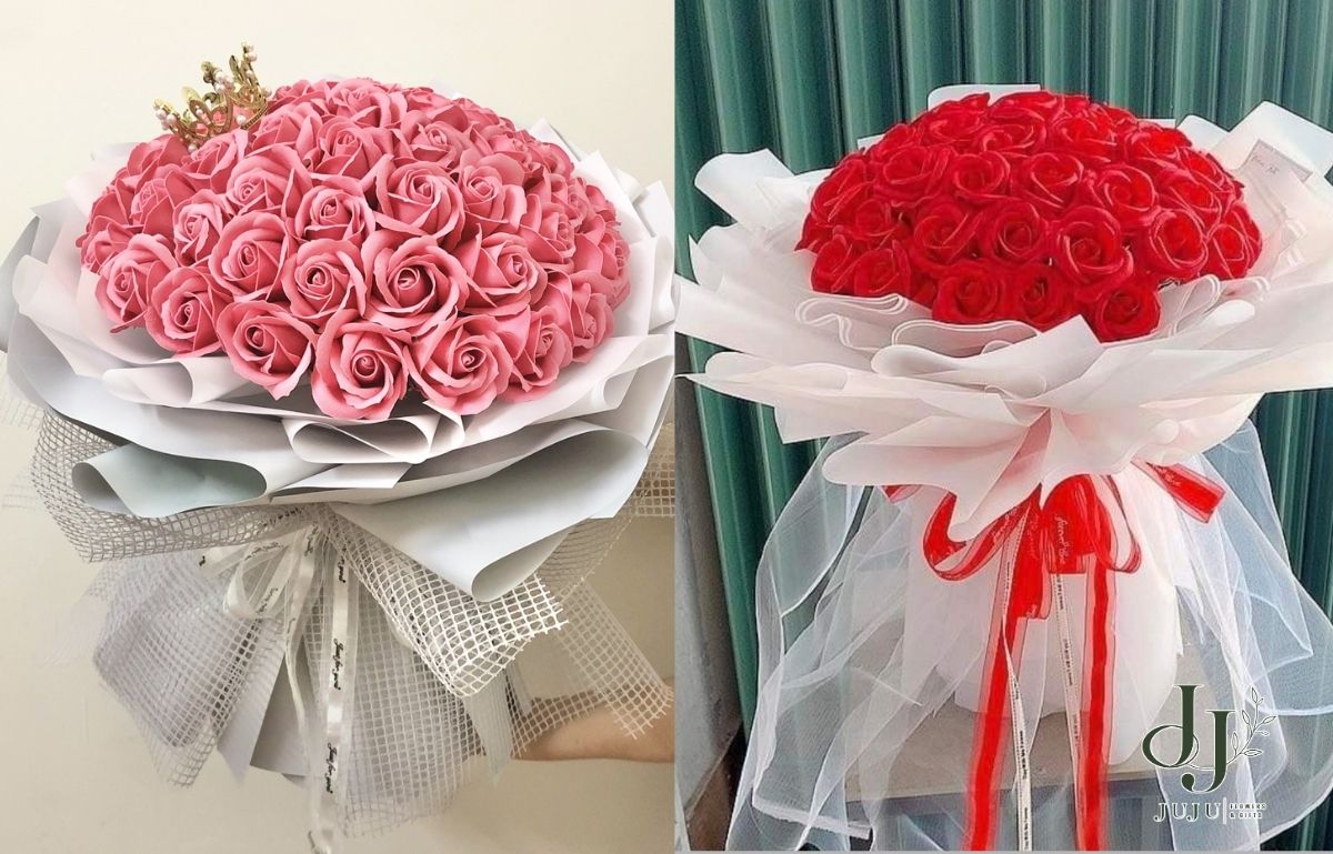 Bó hoa tươi thắm dành tặng cho khách hàng nên lưu lại